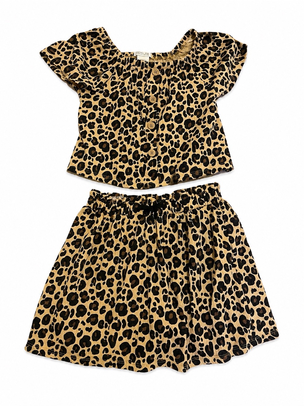 Rachel Zoe Leopard Print Two-Piece Set - Tan & Black